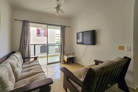 Sala de apartamento para alugar com 3 quartos, 90m² em Jardim Belmar, Guarujá