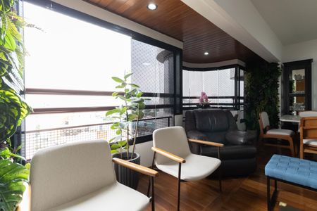 Varanda da Sala de apartamento à venda com 3 quartos, 124m² em Vila Santo Estéfano, São Paulo