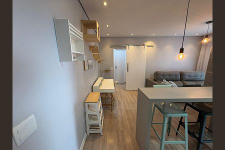 Sala de apartamento à venda com 1 quarto, 42m² em Fazenda Morumbi, São Paulo