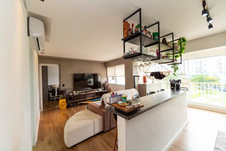 Sala_Cozinha - Conjugada de apartamento para alugar com 1 quarto, 55m² em Alphaville Empresarial, Barueri