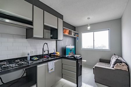 Sala e cozinha de apartamento à venda com 1 quarto, 24m² em Sacoma, São Paulo