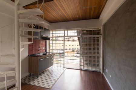 Sala/Cozinha de apartamento para alugar com 1 quarto, 40m² em Mercês, Curitiba