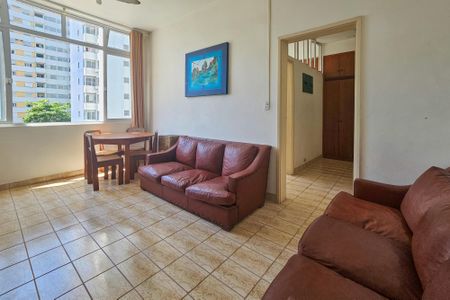 Sala de apartamento para alugar com 1 quarto, 57m² em Centro, Guarujá