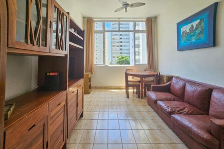 Sala de apartamento para alugar com 1 quarto, 57m² em Centro, Guarujá