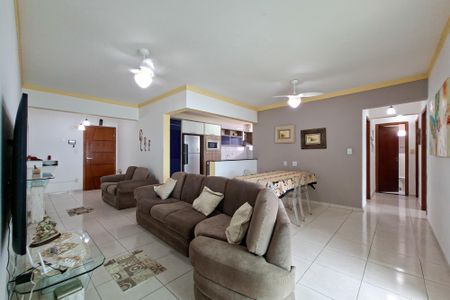 Sala de apartamento para alugar com 3 quartos, 110m² em Vila Caiçara, Praia Grande