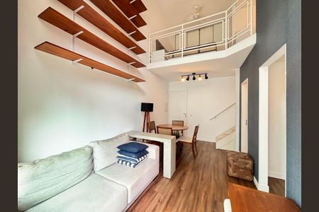 Sala de apartamento para alugar com 1 quarto, 50m² em Moema, São Paulo