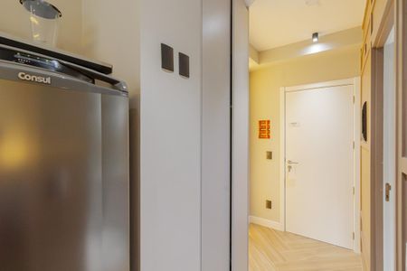 Quarto e Cozinha de kitnet/studio para alugar com 1 quarto, 31m² em Vila Nova Conceição, São Paulo