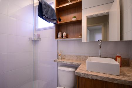 Banheiro  de apartamento à venda com 2 quartos, 49m² em Vila Gumercindo, São Paulo