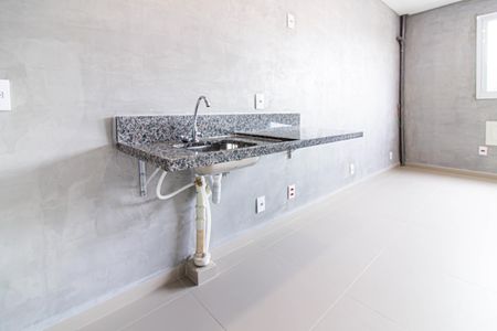 Cozinha de kitnet/studio à venda com 1 quarto, 25m² em Barra Funda, São Paulo