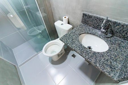 Banheiro Social de kitnet/studio à venda com 1 quarto, 25m² em Barra Funda, São Paulo