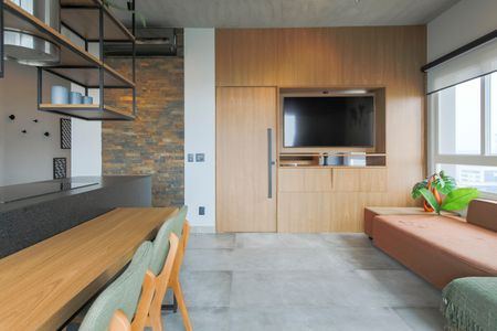 Sala de apartamento para alugar com 1 quarto, 62m² em Cidade Monções, São Paulo