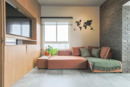 Sala de apartamento para alugar com 1 quarto, 62m² em Cidade Monções, São Paulo