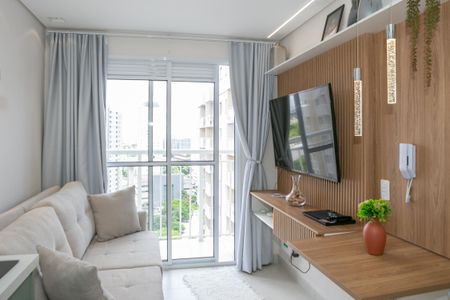 Sala/Cozinha de apartamento à venda com 1 quarto, 27m² em Várzea da Barra Funda, São Paulo