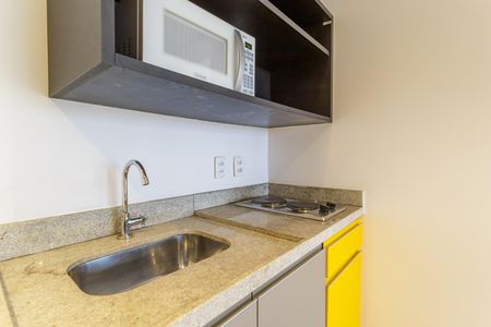 Cozinha de kitnet/studio para alugar com 1 quarto, 26m² em Vila Olímpia, São Paulo