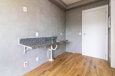 Cozinha de apartamento para alugar com 1 quarto, 25m² em Barra Funda, São Paulo
