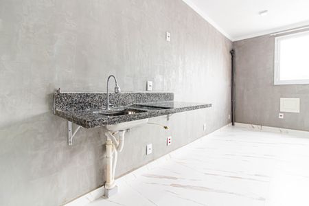 Cozinha de apartamento para alugar com 1 quarto, 25m² em Barra Funda, São Paulo