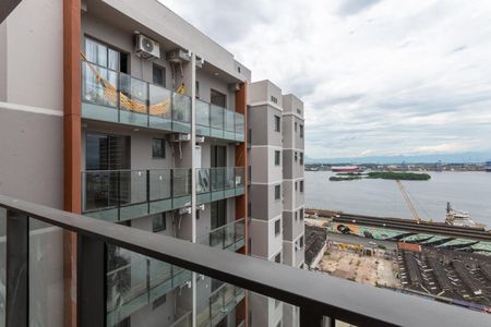 Varanda da Sala de apartamento à venda com 2 quartos, 43m² em Santo Cristo, Rio de Janeiro