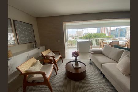 Sala de Estar de apartamento para alugar com 3 quartos, 154m² em Jardim Caravelas, São Paulo