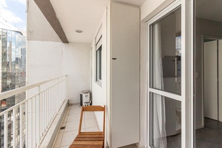 Varanda da Sala de apartamento para alugar com 1 quarto, 35m² em Vila Buarque, São Paulo