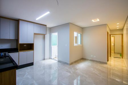 Sala/Cozinha de apartamento para alugar com 2 quartos, 62m² em Vila Humaita, Santo André