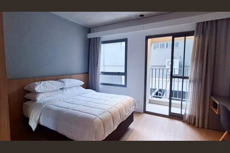 Suíte/ Cozinha   de kitnet/studio para alugar com 1 quarto, 25m² em Indianópolis, São Paulo