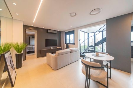 Sala de apartamento à venda com 1 quarto, 108m² em Jardim Bela Vista, Santo André