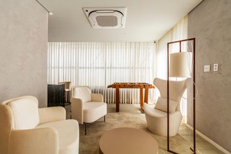 Studio para alugar com 25m², 1 quarto e sem vaga Studio para alugar com 25m², 1 quarto e sem vagaÁrea comum - Espaço de Jogos