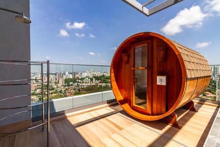 Studio para alugar com 25m², 1 quarto e sem vaga Studio para alugar com 25m², 1 quarto e sem vagaÁrea comum - Sauna