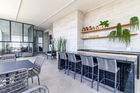 Studio para alugar com 25m², 1 quarto e sem vaga Studio para alugar com 25m², 1 quarto e sem vagaÁrea comum - Espaço Gourmet