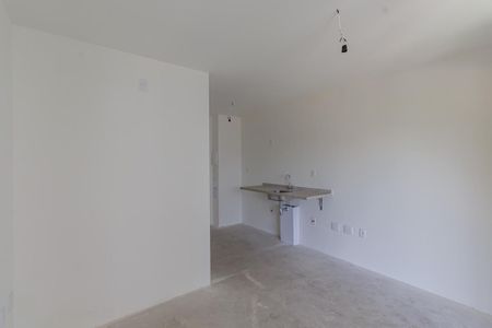 Sala e Cozinha de kitnet/studio à venda com 1 quarto, 25m² em Indianópolis, São Paulo