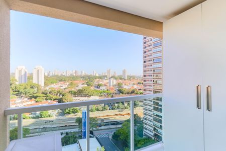 Varanda da Sala de apartamento para alugar com 1 quarto, 38m² em Santo Amaro, São Paulo