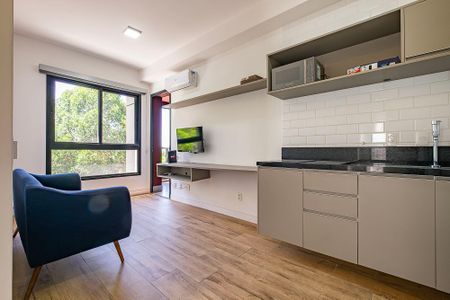 Sala/Cozinha de apartamento para alugar com 1 quarto, 54m² em Pinheiros, São Paulo