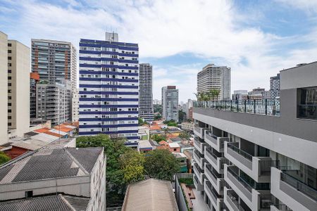 Sala/Cozinha - Vista de apartamento para alugar com 2 quartos, 68m² em Sumaré, São Paulo