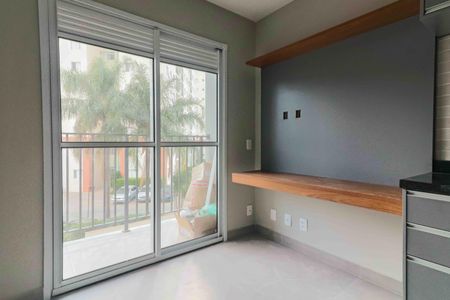 Sala - Cozinha - Lavanderia de apartamento para alugar com 1 quarto, 27m² em Vila Butantã, São Paulo
