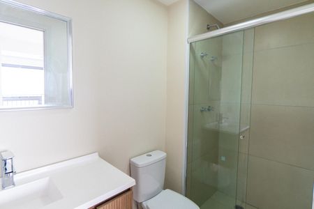 Banheiro da Suíte de apartamento para alugar com 1 quarto, 57m² em Vila Mascote, São Paulo