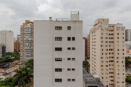 Sacada de apartamento à venda com 1 quarto, 40m² em Indianópolis, São Paulo